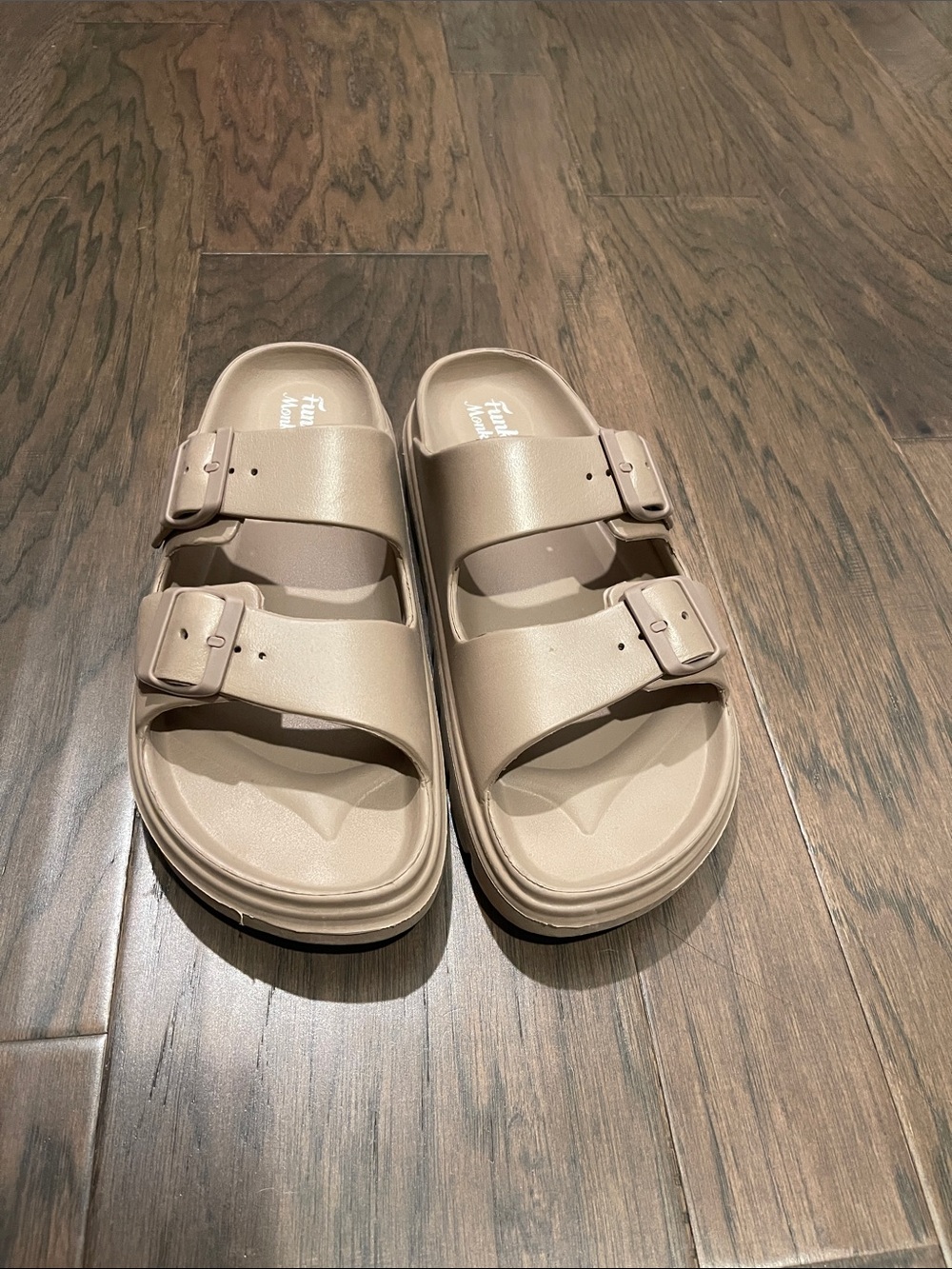 Funky Monkey Women’s Adjustable Double-Buckle Slide Sandals